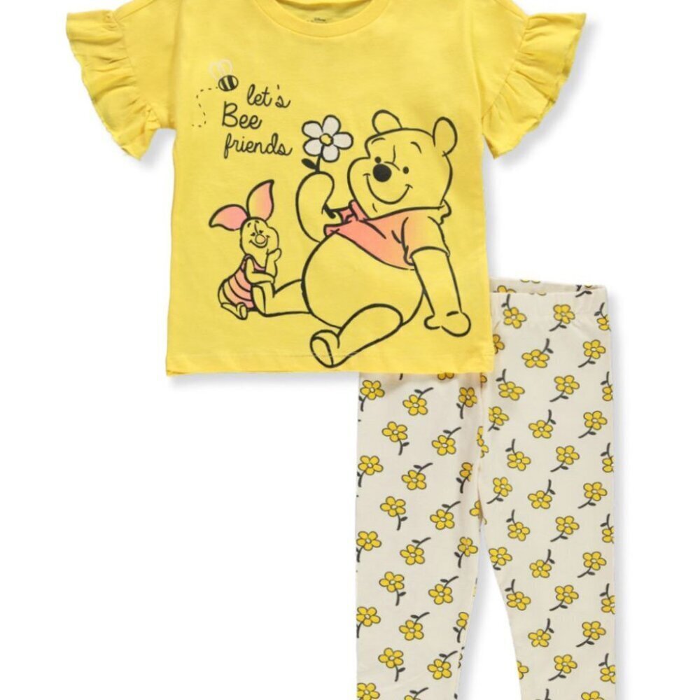 DISNEY GIRLS' 2-PIECE ARIEL LEGGINGS SET OUTFIT